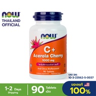 Now Foods Vitamin C Plus Acerola Cherry 1000 mg. 90 Tablets. นาวฟู้ดส์ วิตามินซี 1000 มก. 90 เม็ด