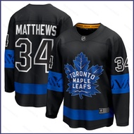 SY3 NHL Toronto Maple Leafs Auston Matthews Black Jersey Hockey Tshirts Long Sleeve Fans Sports Tops