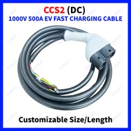 ⚡200V–1000V DC 80–500A EV Fast Charging Cable with CCS2 Gun 200V–1000V 直流 80–500A 电动车快速充电电缆配CCS2枪