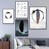 Arrival Heptapod SciFi Alien Movie Ink Painting Abstract Art Prints Black White Modern Minimal Poste