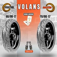 MAXXIS VOLANS 60/ 80-17 + 70 Tubeless Motorcycle Tire Package