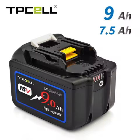 TPCELL 18V 7.5AH/9AH For Makita 18V Battery Power Tools Li-ion Replacement LXT BL1850 BL1840 for 18 