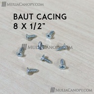 Baut Cacing berbagai ukuran 8 mm 6 mm Obeng Bunga