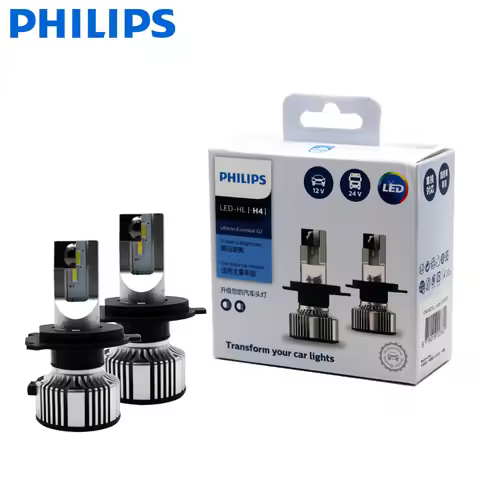 Philips Ultinon Essential G2 H4 12V/24V 21W LED Car Headlight Bulbs 6500K Super White High Low Beam 