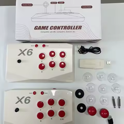 X6 Arcade Joystick Game Console 2 Player HD Home Retro 2.4G Wireless 10+ Built In Emulator