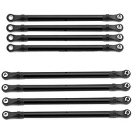 8 PCS Aluminum Alloy RC Link Rod Linkage Set 313MM Wheelbase For 1/10 AXIAL SCX10 90046 TRX4 RC Craw