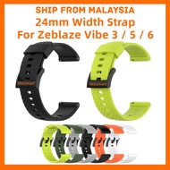 Zeblaze Vibe 6 Vibe 5 Pro Vibe 3 GPS Vibe 3S HD Vibe 4 Neo 2 Strap 24mm Soft Silicone Strap ( High Q