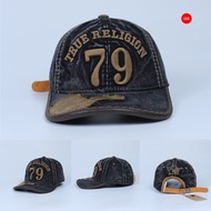 Mũ Nón Ông Địa True Số 79 - Nón Địa Đàn - Nón Jean Rách Bụi - Mũ Nón Bóng Chày Chất Liệu Jean Dày Dặ