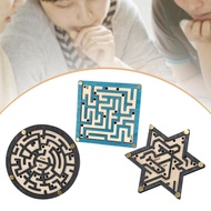 [tenlzsp0bc] Wooden Maze Game Board Game Fun Table Balance Toy Puzzle  Toy Marble Maze for 6 Years A