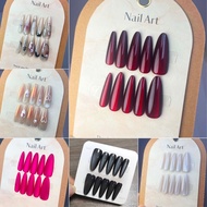 Fake Nails Almond Shape Long Nail Extension XS/S/M Fake Nails with Sticker Glue