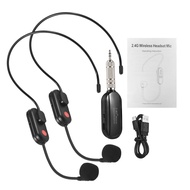 [Ship in 24h] 2.4G Wireless Microphone Headset 164ft Range Mic and Handheld 2 In 1 Professional Voic
