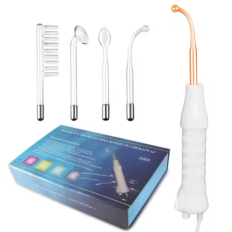 4 in 1 High Frequency Electrode Wand Glass Tube Electrotherapy Acne Spot Remover Skin Care Home Spa 