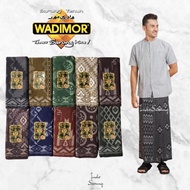 ASLI SARUNG WADIMOR MOTIF BALI HITAM WARNA KAIN SARUNG PRIA TENUN