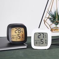 Simple Multifunctional Clock Temperature Humidity Small LCD Clock Student Clock Creative Bedside Ala