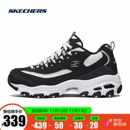 Skechers斯凯奇官方男子复古情侣休闲运动鞋老爹鞋 66666125-BKW-C 黑色/白色 38
