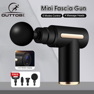 Outtobe Fascia Gun Mini Electric Massager Muscle Relaxation Massager LCD Touch Screen Meridian Massa