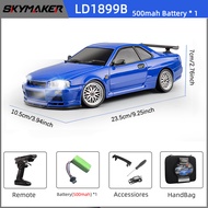 Skymaker LDRC 1/18 RC Drift Car LD1899 GTR Mode R34 2.4Ghz RWD With Gyroscope On-Road Alloy Body She