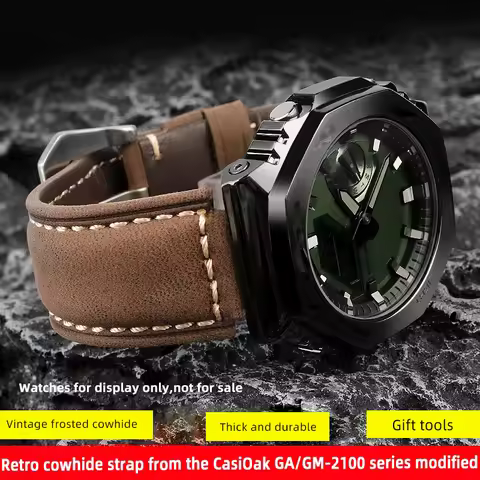 GA2100 CasiOak Leather Strap For G-Shock GM2100 GA2110 GA110 GA100 GM110 DW5600 GW-B5600 GM5600 Modi
