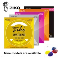 Three Sets Ziko Strings For Acoustic Guitar Silver Phosphor Bronze Brass Acoustic Guitar Strings 010 011 012 Musical Instruments