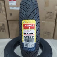 BERMUTU BAN BELAKANG ASPIRA 100/80 14 TUBELESS ORI MOTOR VARIO 125