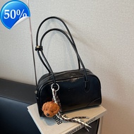 Miu Style Bowling Ball High-End Large Capacity Bag 2024 New Autumn Winter Versatile Shoulder Boston