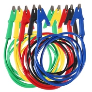 5PCS Alligator Clips Test Leads, 15A Wire Cable With Insulators, 3.3 ft/1m for Electrical Testing