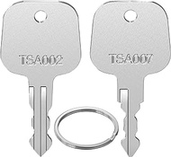 Key for TSA, 2PCS TSA007 TSA002 for Master Luggage Lock Keys Compatible with Luggage Suitcase Password Locks