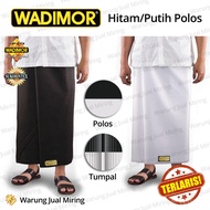 Sarung WADIMOR Hitam Putih Polos Tumpal Garis Salur Kain Tenun Muslim Dewasa Pria Laki Sholat Shalat Santri Remaja Jumbo Motif Warna Seragam Kembaran Harga Grosir Kodian Murah Premium Pro Hadiah Lebaran Idul Fitri Haji Samping Untuk Peci Baju Koko