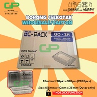【𝗖𝗔𝗥𝗧𝗢𝗡】GO-2H Kuih Container OP-2H - GC-PACK OPS Tray BENXON OPS OP 2H, TOLI TP2H, SW OP-02H