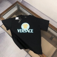 T-shirt bercetak VERSACE, T-shirt uniseks, T-shirt untuk perjalanan, T-shirt sukan, T-shirt bergaya,