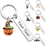 Halloween Gifts Ghost Keychain Stainless Steel Customized Keychain Drive Safe Keychain New Driver Gi