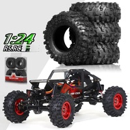 4pcs 55mm 1.0in Rubber Tires Tyre for 1/18 1/24 RC Crawler Car Axial SCX24 FMS FCX24 Traxxas TRX4M U