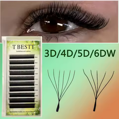 Tbestt 5DW 6DW Shape Lashes Extensions YY Shape Eyelashes False W Shape Eyelashes Extensions Mink So