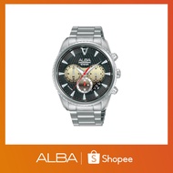 ALBA Philippines AT3J15X1 Black Dial Stainless Steel Strap Men's Chronograph Watch 43mm