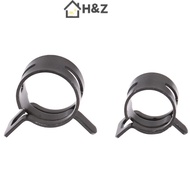 H&Z 10Pcs Hose Clamps Fuel Hose Line Water Pipe Clamp Hoops Air Tube Fastener Spring Clips Diameter 