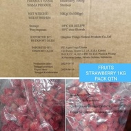 PREMIUM (ready) BUAH STROBERY BEKU 1KG FROZEN STRAWBERRY IMPORT FRUIT