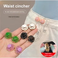 【Beautiful Floral Pattern】 Women's Waist Cincher Buckle With Camellia Rose Design Waist Cincher/Buck