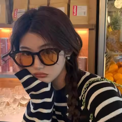 Game Obey Me Mammon Cosplay Glasses Yellow Round Sunglasses Unisex Prop Accessories Ultralight Clear