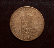 Uang  kuno coin  Nederlandsch Indie   2,5 sen  thn. 1915