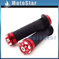 Red Aluminum Rubber 7/8'' 22mm Handlebar Left Right Handle Grips For ATV Quad 4 Wheeler