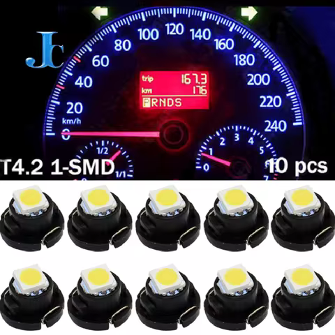 10/4X Car Led Instrument Lights T3 T4.2 T4.7 T4 LED Super Bright Auto Panel Gauge Speedo Dash Lamps 