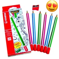 Stabilo Trio + Ideal Grip Jumbo 2B Pencil 364/2B-6 (6 Pcs) Stabilo Pencil Jumbo Pencil