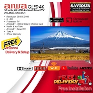 AIWA ZQ-AM8U55UHD-1 55″ Q LED 4K HDR Android 11 Smart TV Frameless TV 3 Years Warranty Ticks 4 ( FREE Antenna &amp; Set up )