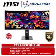 MSI MPG 341CQR QD-OLED X36 34" CURVED MONITOR( 34" UWQHD OLED / 0.03MS / 360HZ / G-SYNC COMPATIBLE /