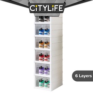 Citylife Foldable Shoe Box (3 Pcs/6 PCS Bundle) Installation Free Shoe Rack Storage Rack Shelf