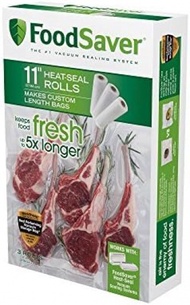 FoodSaver Custom Fit Vacuum Sealer Bags Airtight Food Storage And Sous Vide Rolls BPA-Free 11X16   3