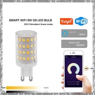 [yinahiut002.ph] G9 6W  LED Bulbs, Tuya WiFi, Voice Controlled, Dimmable Halogen Light Equivalent 27