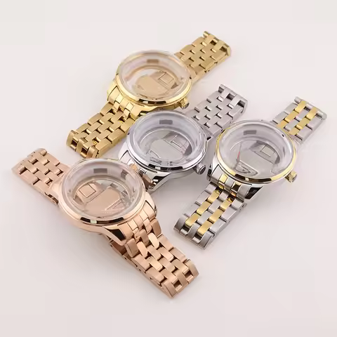 40MM Cocktail Watch Cases Stainless Steel Bracelet for NH35 NH34 Seiko Mod Luxury Movement Replaceme