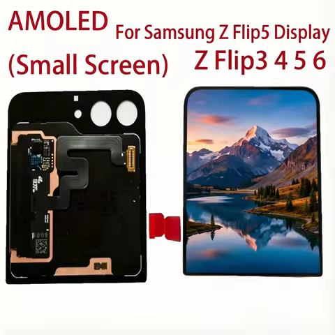 AMOLED External Screen For Samsung Z Flip6 Flip3 Flip4 Flip5 5G LCD Small Display Screen Assembly Re
