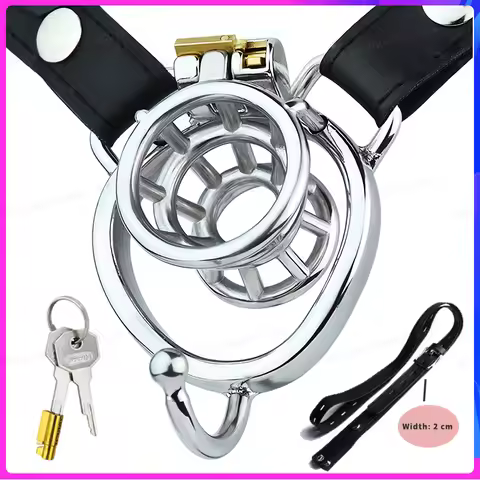 New Held Flower Type Chastity Cage Anti Cheating Stainless Steel Chastity Device Exposes The Glans C